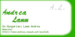 andrea lamm business card